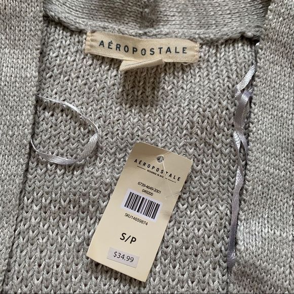 New Aeropostale Waffle Knit Cardigan Size Small - Picture 4 of 5